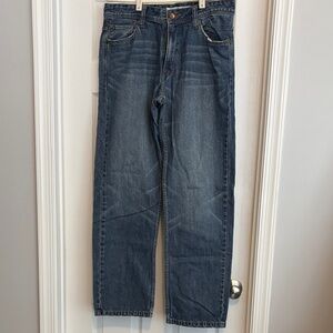 DKNY Men's Dark Blue Relaxed Jeans